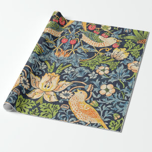 Papier Cadeau Schéma floral William Morris Strawberry Thief