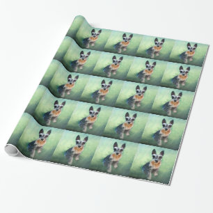 Papier Cadeau Schnauzer Miniature Dog Eau Couleur Art Peinture