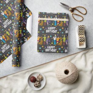 Papier Cadeau Scooby-Doo Gang Joyeux anniversaire
