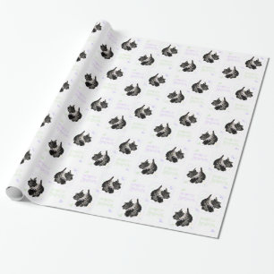 Papier Cadeau Scottish Terrier Animal de Fête
