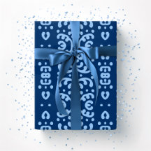 Scroll Lace in Blue Indigo
