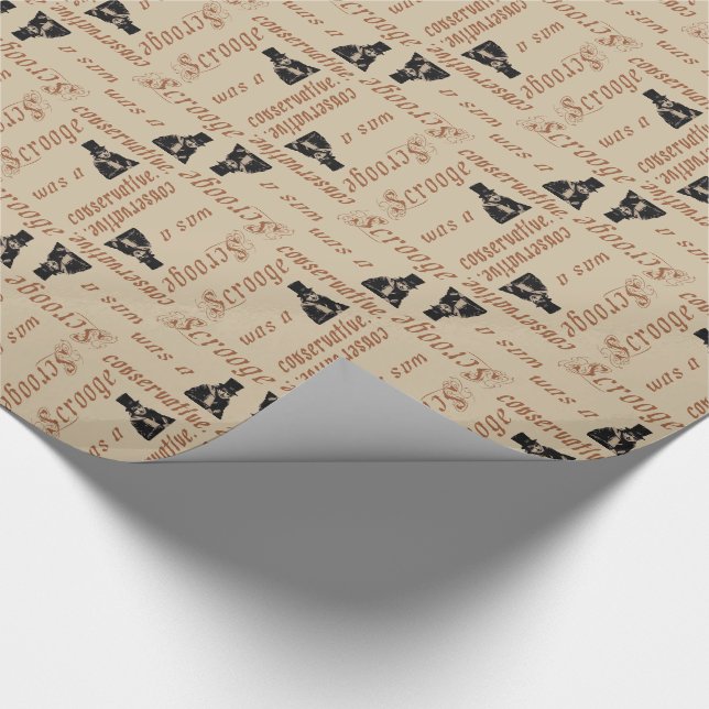 Papier Cadeau Scrooge Était Un Conservateur (Coin)