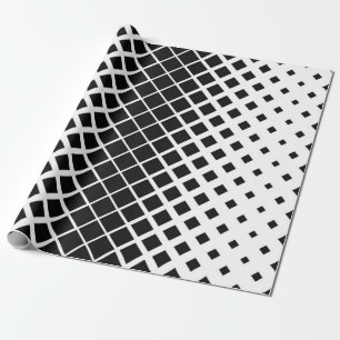 Papier Cadeau Se fanent le motif monochrome blanc noir