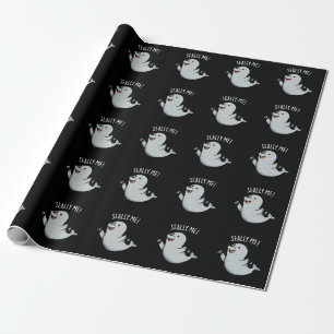 Papier Cadeau Seally Me Funny Seal Pun Dark BG