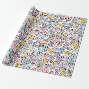 Papier Cadeau seins pastel