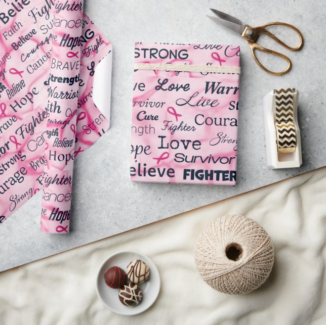 Papier Cadeau Sensibilisation des survivants du cancer du sein (Artisanat)