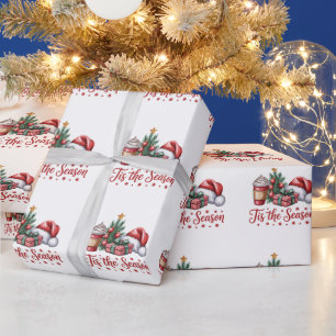 Papier Cadeau Sentez Jolly Christmas Tree Hot Cocoa Holiday