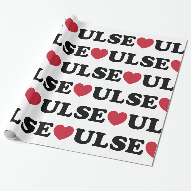 Papier Cadeau Séoul Love Heart (Déroulé)
