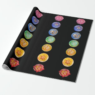 Papier Cadeau Sept chakras aquarelle
