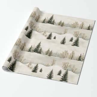 Papier Cadeau Sérénité hivernale