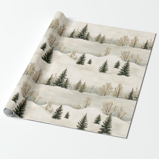 Papier Cadeau Sérénité hivernale (Déroulé)