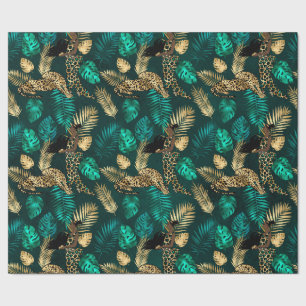 Papier Cadeau Série Leopard Turquoise et Gold 7 