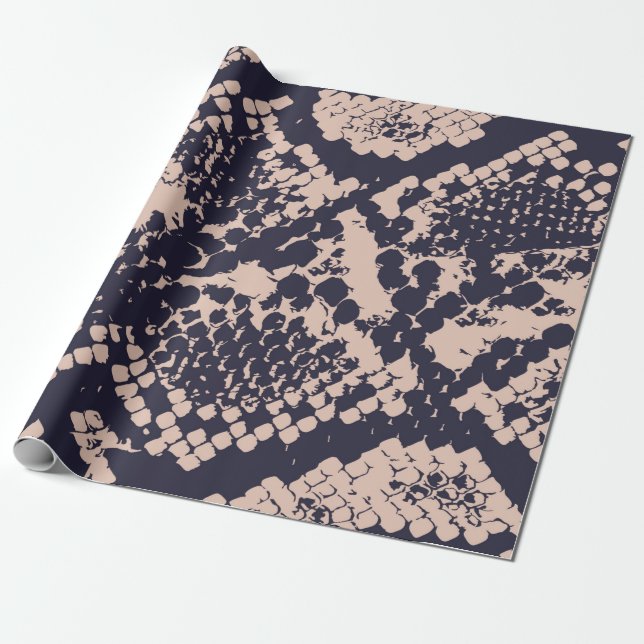 Papier Cadeau Serpent à motifs Snakeskin sans soudure, peau, p (Déroulé)