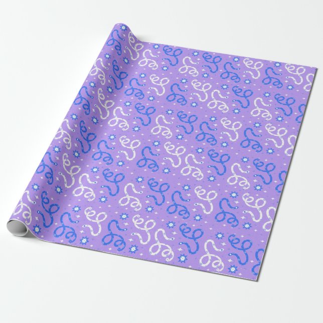 Papier Cadeau Serpents et étincelles (Déroulé)