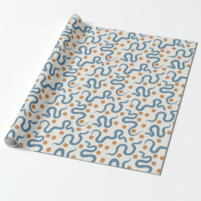 Papier Cadeau Serpents et pommes (Déroulé)