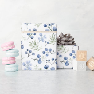 Papier Cadeau Serviettes pour Baby Shower Berry Sweet Blueberry 