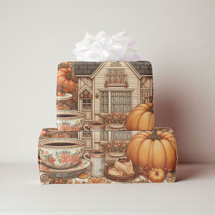 Papier Cadeau Shabby Chic automnal Terracotta Gingham Buffalo ca