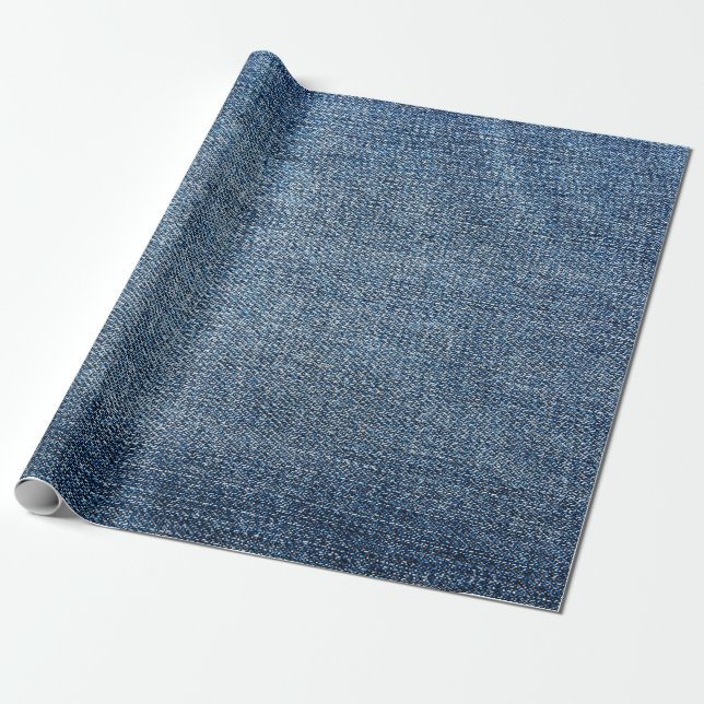 Papier Cadeau Shabby texture denim pour arrière - plan. Jeans bl (Déroulé)