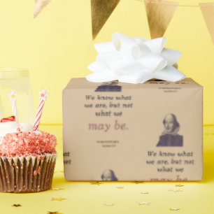 Papier Cadeau Shakespeare Inspiration Vintage Bookish Graduation