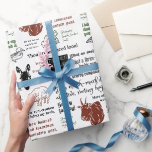 Papier Cadeau Shakespeare Insult Cute Illustré Sarcastique
