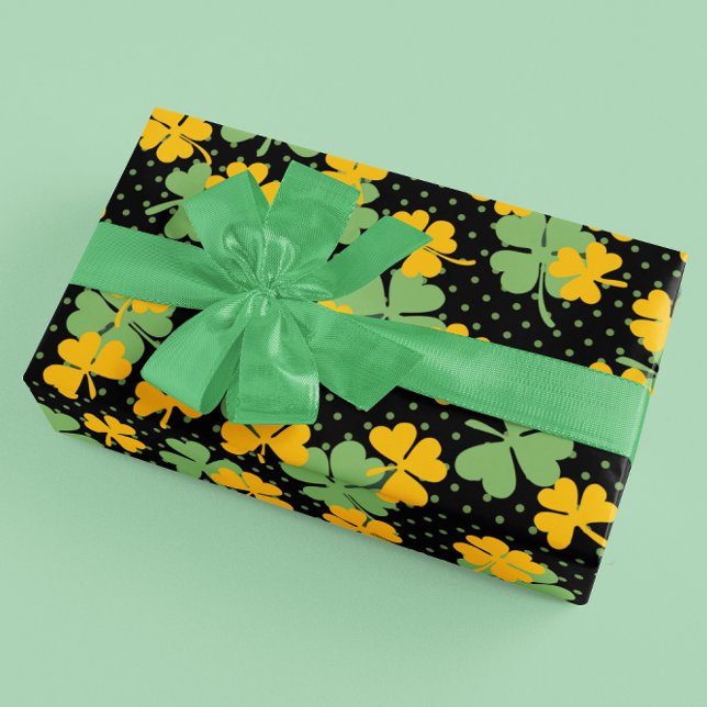 Papier Cadeau Shamrock de la St. Patrick's Day (Créateur téléchargé)