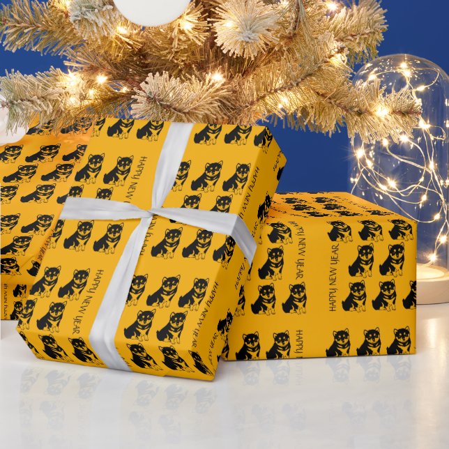 Papier Cadeau Shiba Inu Chien chinois Année 2018 G Papier d'enve (Vacances)