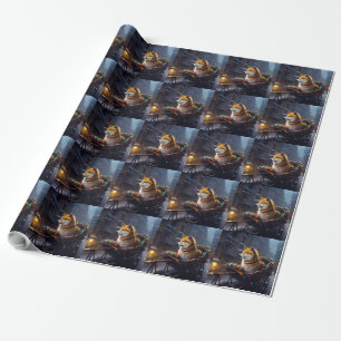 Papier Cadeau Shiba Inu période festive de Noël 