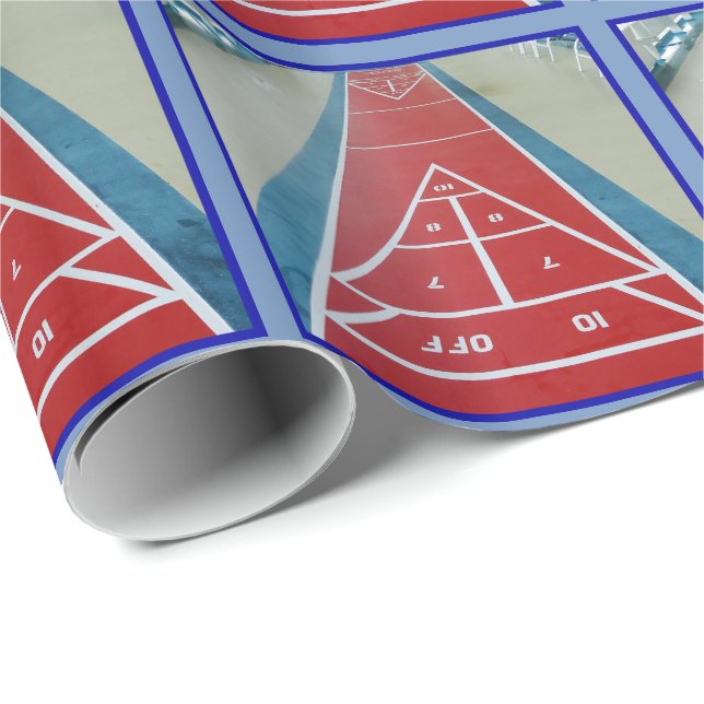 Papier Cadeau Shuffleboard à bord (Coin rond)