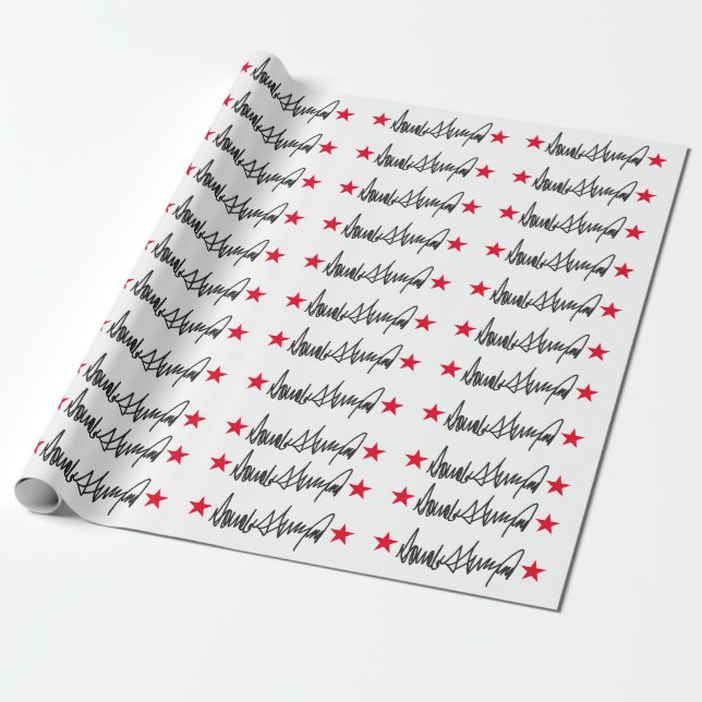Papier Cadeau Signature Trump (Déroulé)