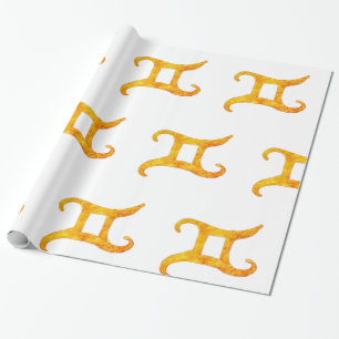 Papier Cadeau SIGNE D'Astrologie Gemini D'OR