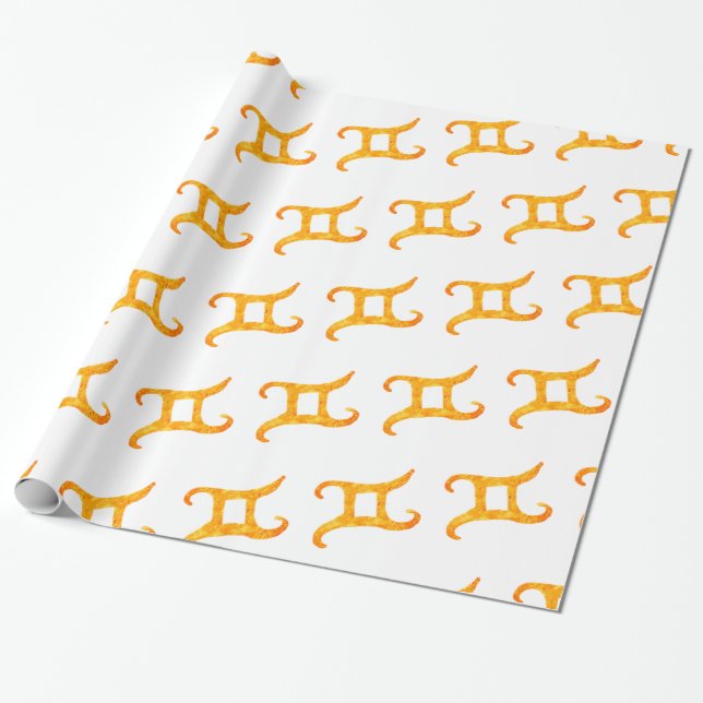 Papier Cadeau SIGNE D'Astrologie Gemini D'OR (Déroulé)