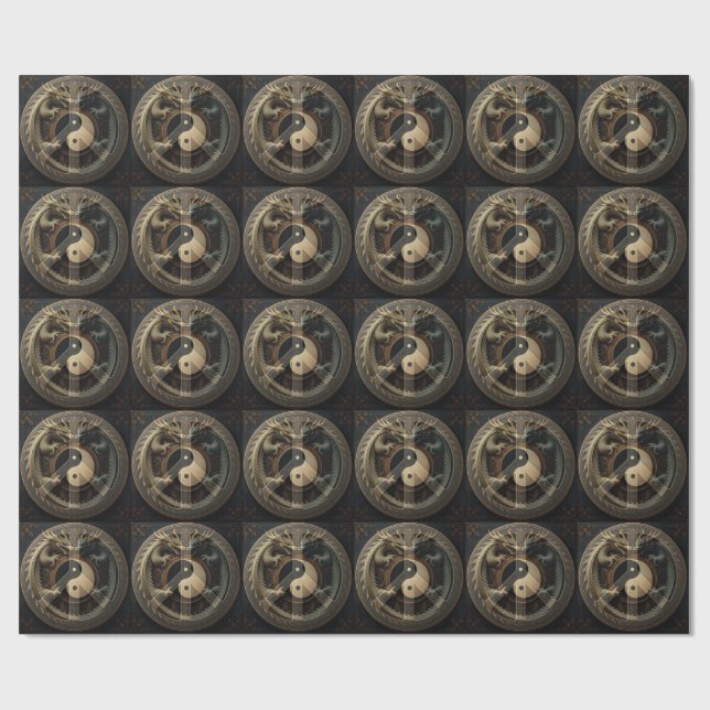 Papier Cadeau Signe de paix Yin Yang  (Plat)