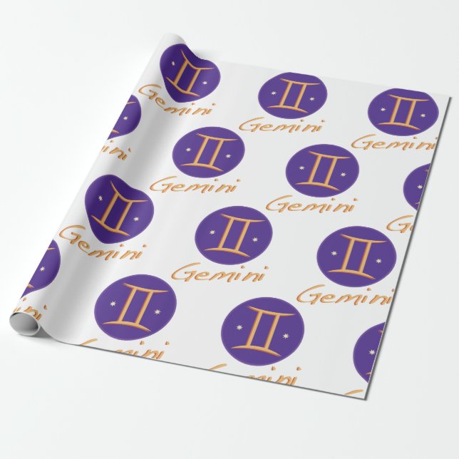 Papier Cadeau Signe Gemini (Déroulé)