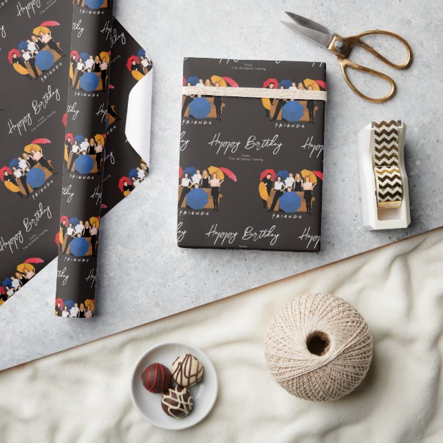 Papier Cadeau Silhouette de caractères FRIENDS™ | Joyeux anniver (Artisanat)