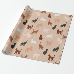 Papier Cadeau Silhouette de chat