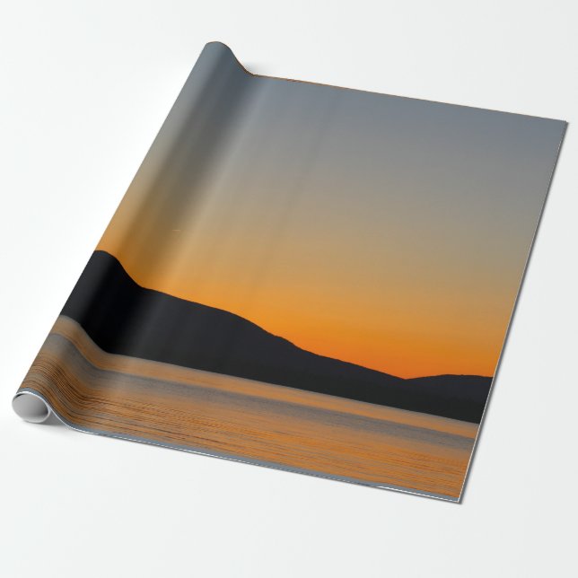 Papier Cadeau Silhouette de montagne (Déroulé)