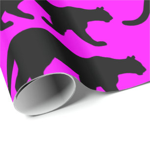 Papier Cadeau Silhouette de Puma Lion de Montagne