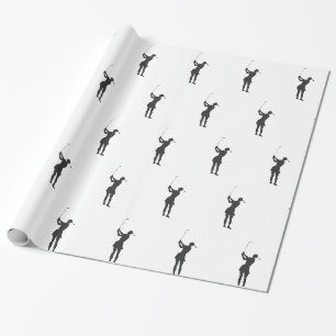 Papier Cadeau Silhouette d'une femme jouant au golf