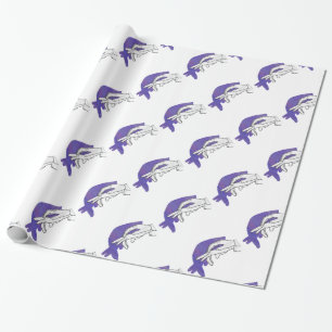Papier Cadeau Silhouette main Anteater violet