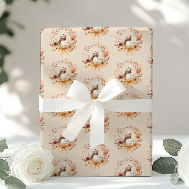 Papier Cadeau Silly Goose Fall Wreath Baby shower (Créateur téléchargé)