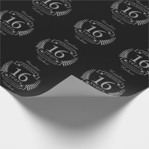 Papier Cadeau Silver Traditional wedding anniversary 16 ans