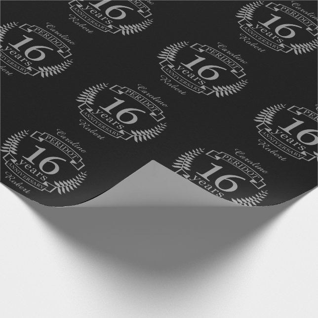 Papier Cadeau Silver Traditional wedding anniversary 16 ans (Coin)