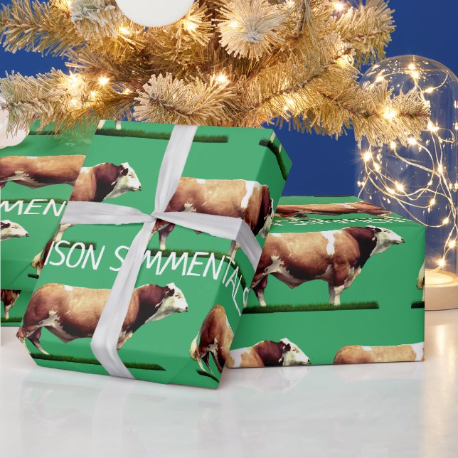 Papier Cadeau Simmental Bull (Vacances)