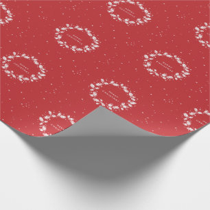 Papier Cadeau Simple élégante couronne rouge + blanche couronne 