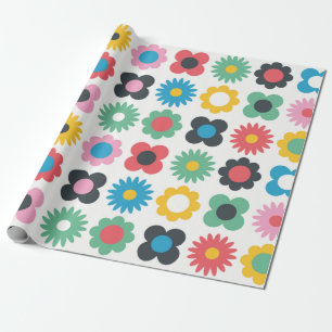 Papier Cadeau Simple flower seamless pattern design. Scandinavia
