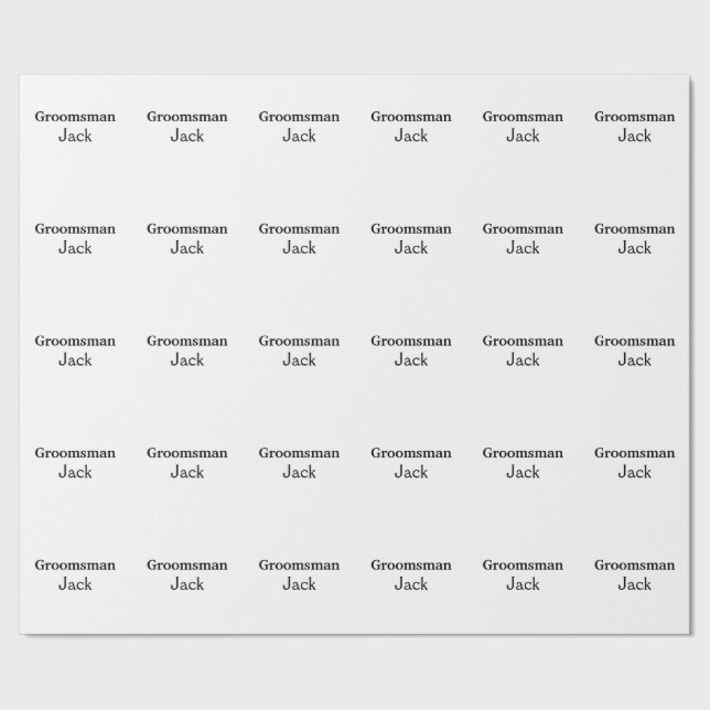 Papier Cadeau SIMPLE MINIMAL ajouter votre nom toiletteur person (Couture)