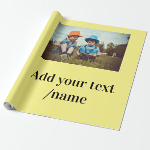 Papier Cadeau simple minimum noël ajouter votre texte photo w