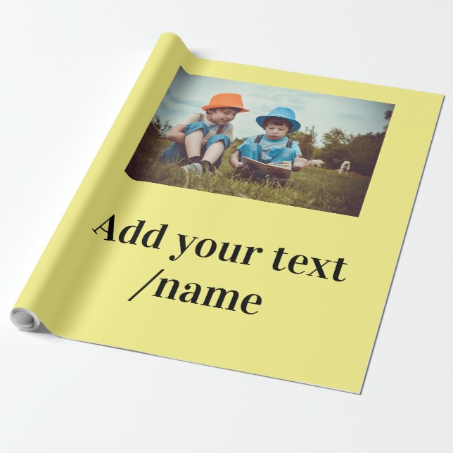 Papier Cadeau simple minimum noël ajouter votre texte photo w (Déroulé)