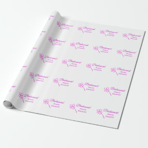 Papier Cadeau Simple minimum rose bridesmaid ajouter le nom de l