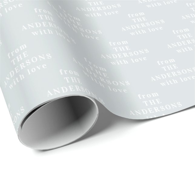 Papier Cadeau Simple moderne élégant personnalisé (Coin rond)
